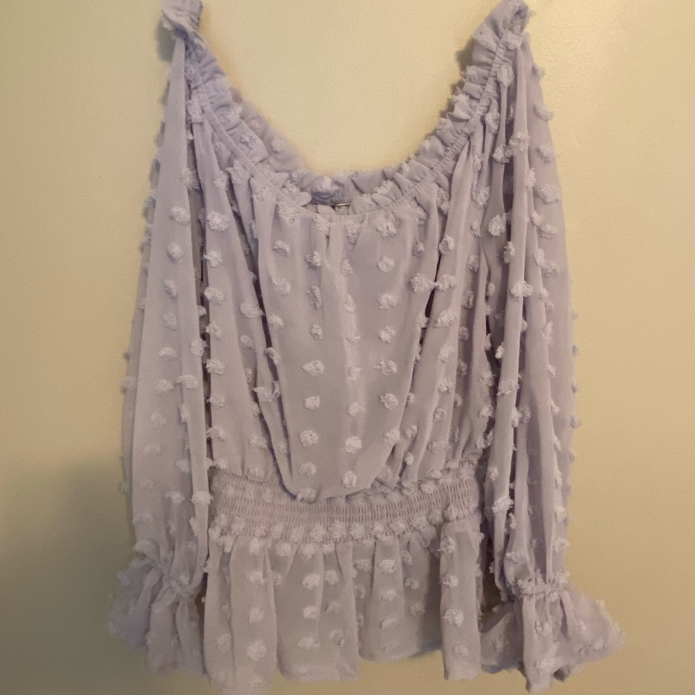 Peplum off the shoulder top